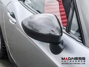 FIAT 124 Mirror Covers - Carbon Fiber 